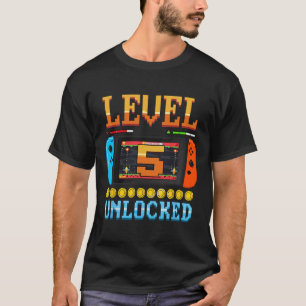 T-shirt Niveau 5 Débloqué Chemise d'anniversaire 5 Video G