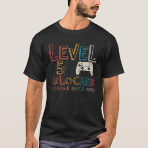 T-shirt Niveau 5 Déverrouillé Awesome Depuis 2016 Vintage