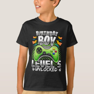 T-shirt Niveau 5 Jeu vidéo déverrouillé 5e Jeu d'anniversa