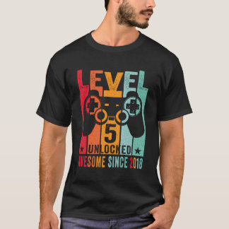 T-shirt Niveau 5 Joueur déverrouillé stupéfiant depuis 201