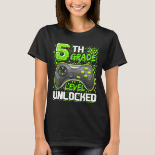 T-shirt Niveau 5e année débloqué jeu gamer garçons Ck à S