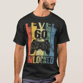 T-shirt Niveau 60 Déverrouillé 60e anniversaire pour les j