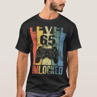 T-shirt Niveau 65 Déverrouillé 65e anniversaire pour les j