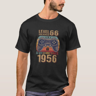 T-shirt Niveau 66 Déverrouillé Étonnant Depuis 1956 66E An