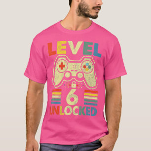T-shirt Niveau 6 Anniversaire Garçon 6 ans Jeux Vidéo Jeu