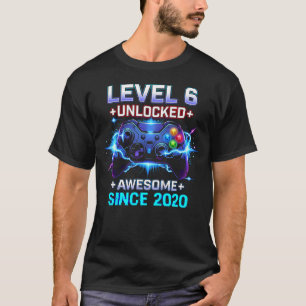 T-shirt Niveau 6 Débloqué Incroyable Depuis 2020 6e Annive