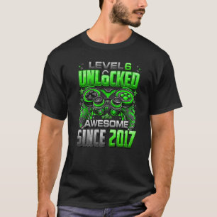 T-shirt Niveau 6 Débloqué Incroyable Depuis Anniversaire 2