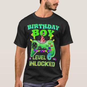 T-shirt Niveau 6 Débloqué Jeu Vidéo 6ème Anniversaire Joue
