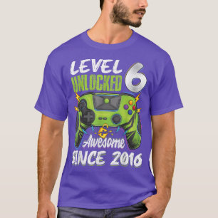 T-shirt Niveau 6 Déverrouillé impressionnant 2016 6e anniv