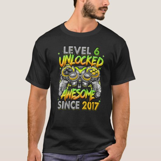T-shirt Niveau 6 déverrouillé stupéfiant depuis 2017 6e an (Devant)