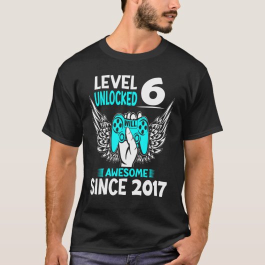 T-shirt Niveau 6 déverrouillé stupéfiant depuis 2017 6e an (Devant)