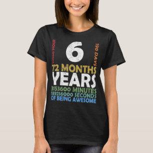 T-shirt Niveau 6 Jeu vidéo déverrouillé 6e anniversaire de