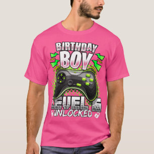 T-shirt Niveau 6 Jeu vidéo déverrouillé 6e anniversaire Gi