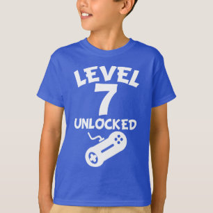 T-shirt Niveau 7 débloqué 7ème anniversaire de jeux vid