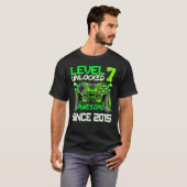T-shirt Niveau 7 Déverrouillé Awesome 2015 jeu vidéo 7e na (Devant entier)