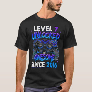 T-shirt Niveau 7 déverrouillé stupéfiant depuis 2016 7e an