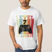 T-shirt Niveau 7 Funny Video Gamer (Devant)