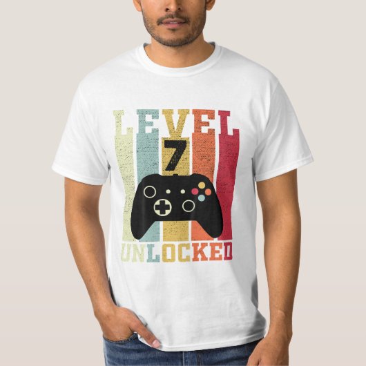 T-shirt Niveau 7 Funny Video Gamer (Devant)