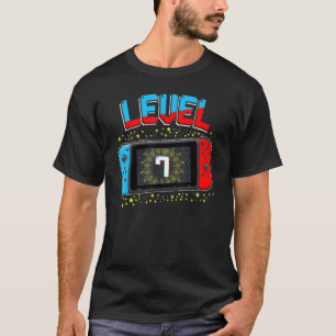 T-shirt Niveau 7 Joueur déverrouillé 7e anniversaire jeu v