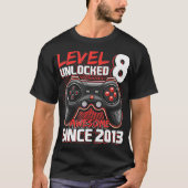 T-shirt Niveau 8 Déverrouillé Awesome 2013 Jeu vidéo 8e Na (Devant)