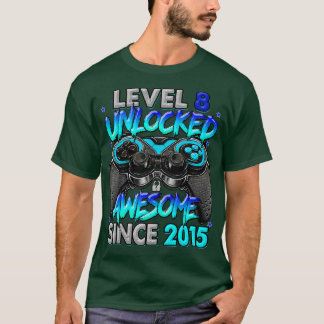 T-shirt Niveau 8 déverrouillé stupéfiant depuis 2015 8e an