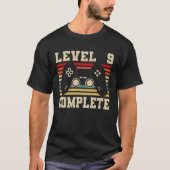 T-shirt Niveau 9 Complète 9e anniversaire Vidéo Gamer (Devant)