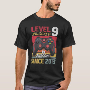 T-shirt Niveau 9 Déverrouillé Awesome 2013 jeu vidéo 9e na