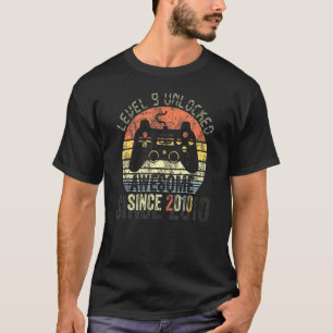 T-shirt Niveau 9 Déverrouillé Jeu Vidéo 9 ans Vidéo Gamer 