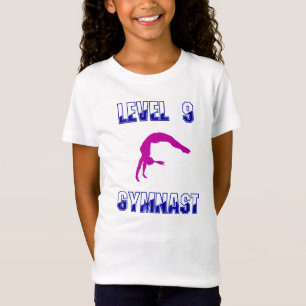 T-Shirt Niveau 9 Gymnaste Bleu et Magenta Gymnastique