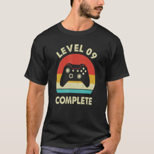 T-shirt Niveau 9 Terminer 9 Anniversaire Mariage Année Pou