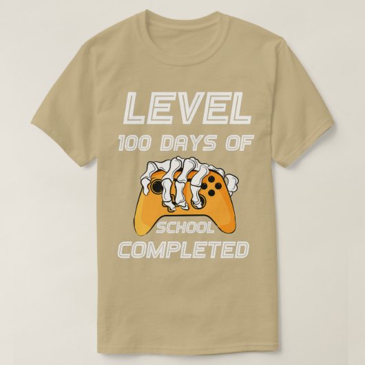 T-shirt Niveau amusant 100 jours d'école terminée Heureux (Design devant)