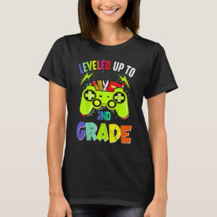 T-shirt Niveau Atteint 2e Année Élève Gamer Rentrée Scolai