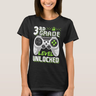 T-shirt Niveau cool de 3e année débloqué Jeu vidéo Retour