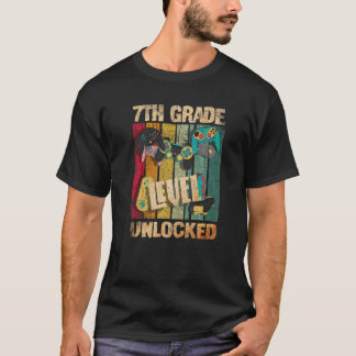 T-shirt Niveau De 7E Année Déverrouillé À L'École Septième