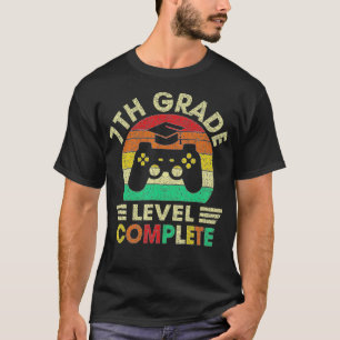 T-shirt Niveau de 7e année Niveau Jeux Vidéos Complets Te
