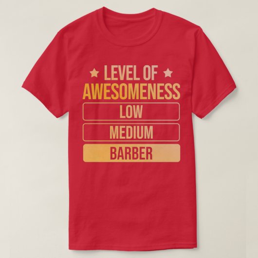 T-SHIRT NIVEAU DE BARBRE DE SENSIBILISATION (Design devant)