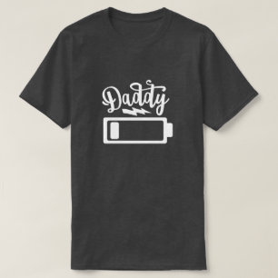 T-shirt Niveau de batterie papa