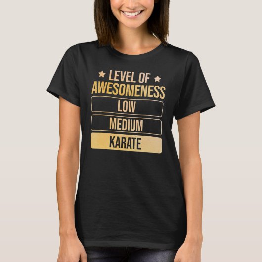 T-shirt Niveau De Compréhension Karate (Devant)