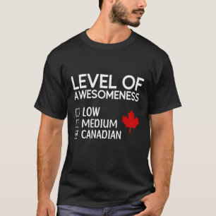 T-shirt Niveau de connaissance canadien
