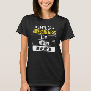 T-shirt Niveau De Connaissance Développeur Logiciel Dévelo