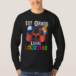 T-shirt Niveau de jeu vidéo débloqué Étudiant en 1re année