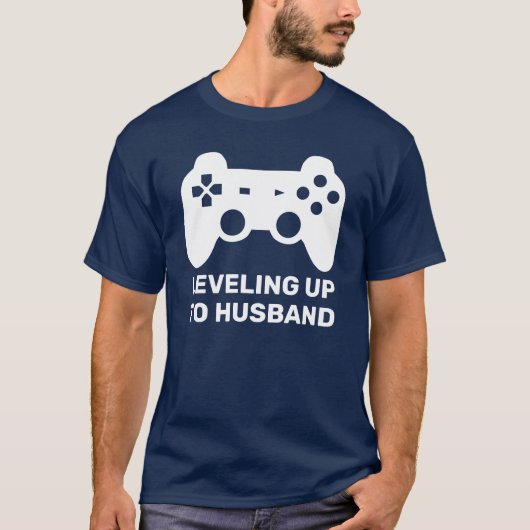 T-shirt Niveau de mari | Mariage drôle de joueur (Devant)