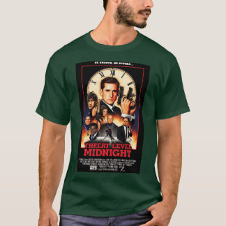 T-shirt Niveau de menace Minuit drôle