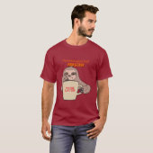 T-shirt Niveau de procrastination : Master - Lazy Sloth mu (Devant entier)