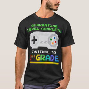 T-shirt Niveau de quarantaine Terminé Gamer 8e année Retou