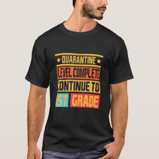 T-shirt Niveau De Quarantaine Terminé Retour À L'École 1Èm