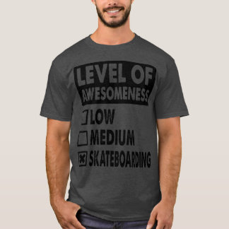 T-shirt Niveau de sensibilitéSkateboard drôle et mignon g