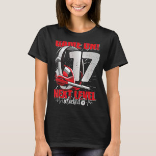 T-shirt Niveau Déverrouillé 17e anniversaire 17 ans Garçon