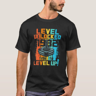 T-shirt Niveau Déverrouillé 1982 Temps De Mise À Niveau Du