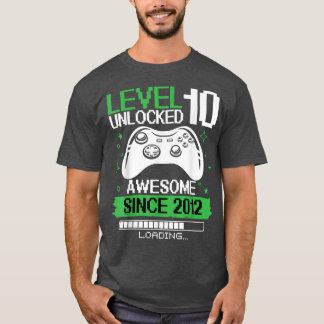 T-shirt Niveau Déverrouillé Awesome depuis 2012 jeu vidéo 